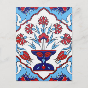 Cartão postal de azulejo turco