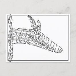 Cartão postal de baleia cinza