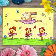 Cartão postal de Ballet de Páscoa por Nicole Janes