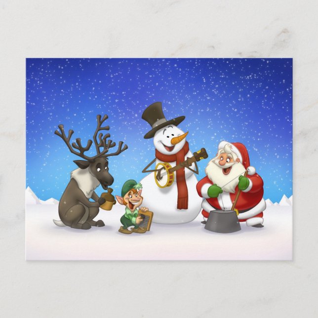 Cartão postal de Banda de Jug Natal (Frente)