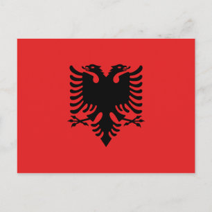 Cartão postal de bandeira albanês