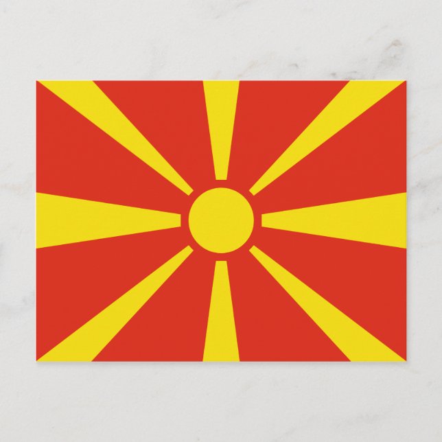 Cartão postal de bandeira da Macedônia do Norte (Frente)