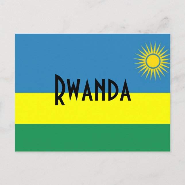 Cartão postal de bandeira Ruanda (Frente)
