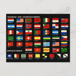 Cartão Postal de Bandeiras Antigas do Mundo