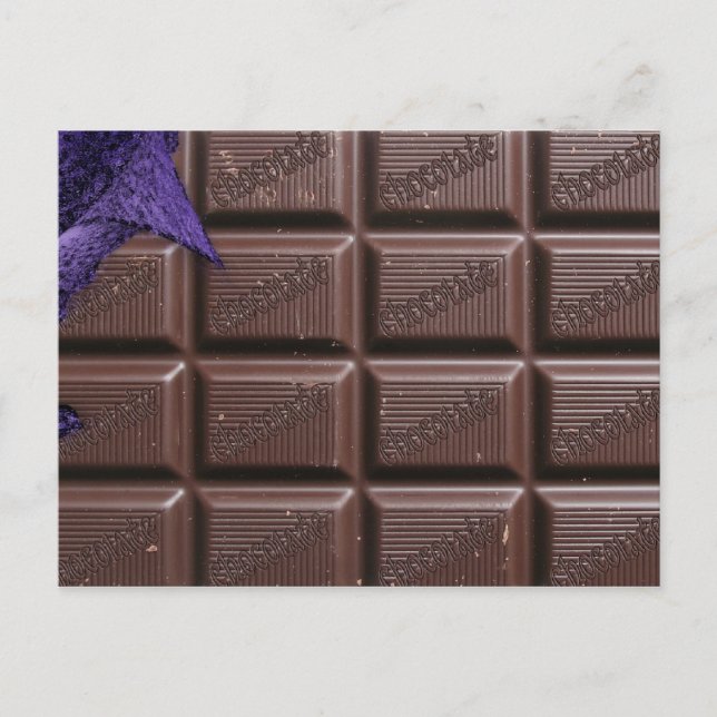 cartão postal de bar de chocolate, cartão postal d (Frente)