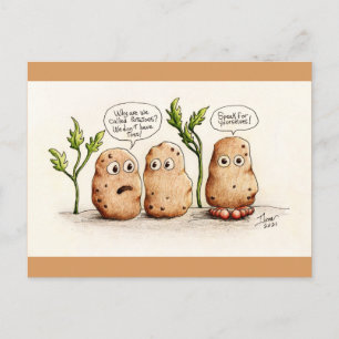 Cartão postal de Batatas Engraçado