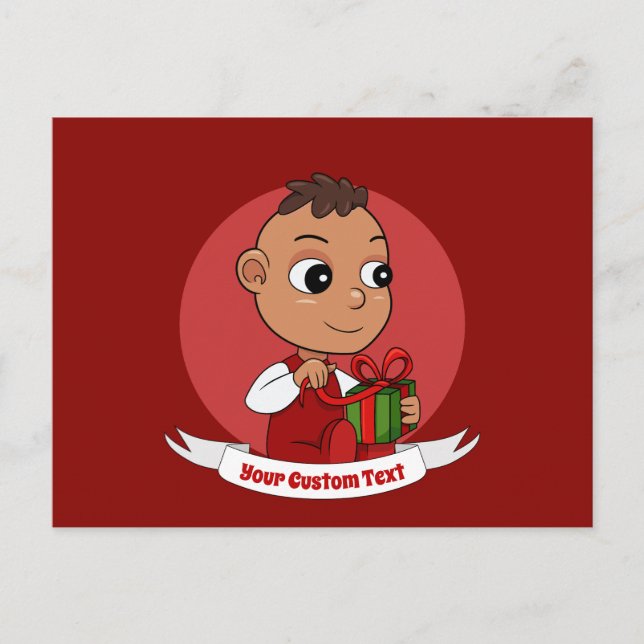 Cartão postal de bebê de Natal bonito (Frente)