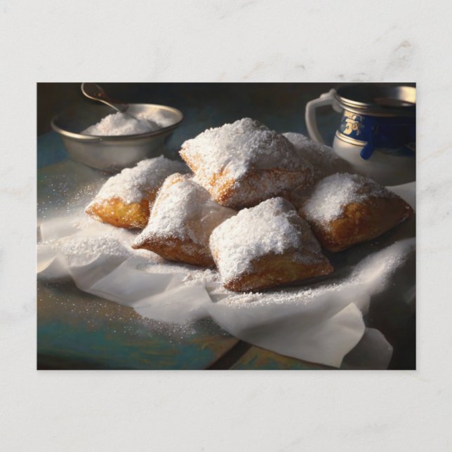 Cartão Postal de Beignets de Nova Orleans (Frente)