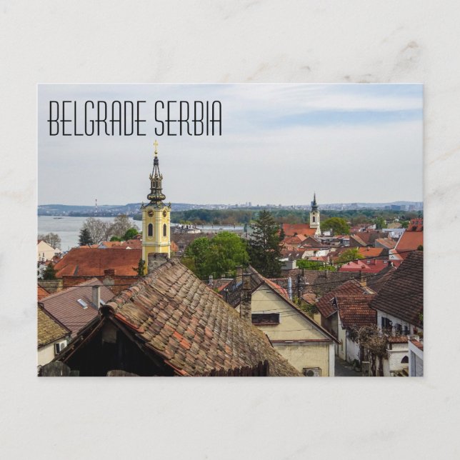 Cartão postal de Belgrado Sérvia (Frente)