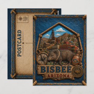 Cartão postal de Bisbee Arizona Viagem Antiga