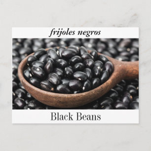 Cartão postal de Black Beans, ou "Frijoles Negros.