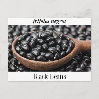 Cartão postal de Black Beans, ou "Frijoles Negros.