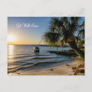 Cartão Postal de Boa Recuperação do Pôr do Sol com
