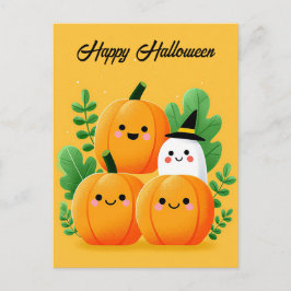 Cartão postal de Boas Festas de Halloween assustad