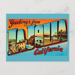 Cartão Postal de Boas-Vindas Antigo La Jolla CA