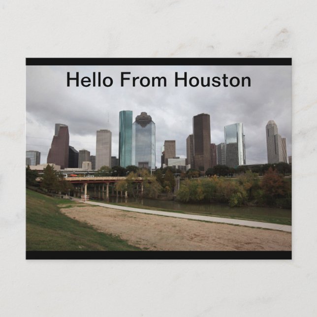 Cartão Postal de Boas-vindas de Houston, Texas (Frente)