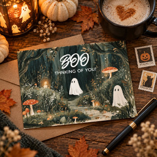 Cartão postal de Boo pensando em você, fantasma fo