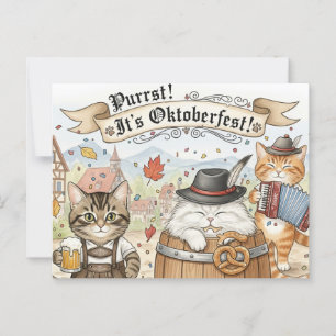 Cartão postal de brinde do Oktoberfest Octoberfest