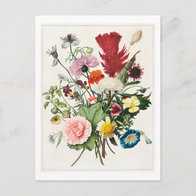 Cartão Postal de Buquê Floral (Frente)