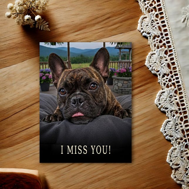 Cartão postal de cachorro bulldog francês - Eu sin (Criador carregado)