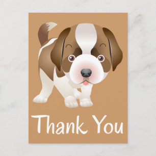Cartão Postal de Cachorro Filhote São Bernardo Obr