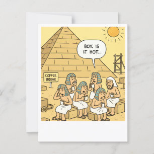 Cartão postal de café egípcio engraçado