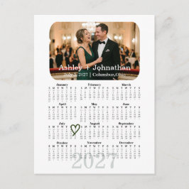 Cartão postal de calendário de foto personalizada