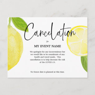 Cartão postal de cancelamento COVID-19