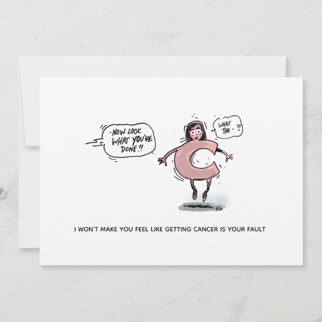 Cartão-postal de Cancer Engraçado do cancer (Frente)