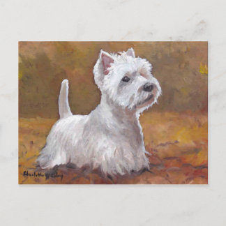 Cartão postal de Cão Branco Terrier, West Highland