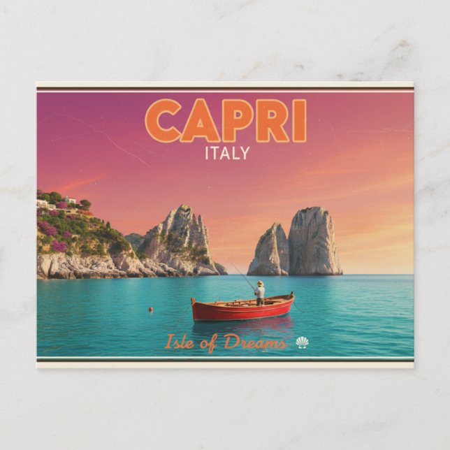 Cartão postal de Capri, Itália (Frente)