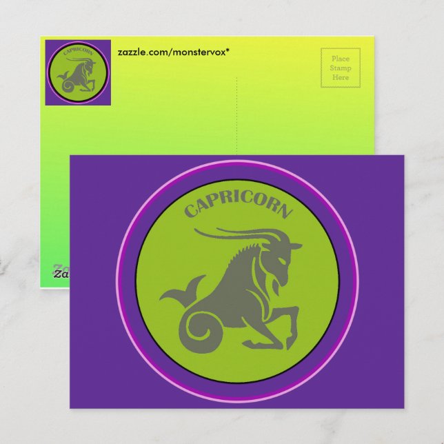 Cartão postal de Capricórnio (Frente/Verso)