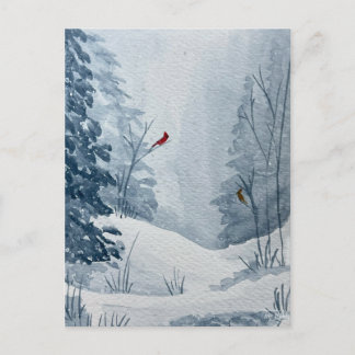 Cartão Postal de Cardinals de Inverno