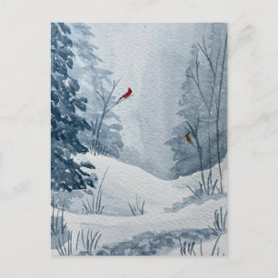 Cartão Postal de Cardinals de Inverno
