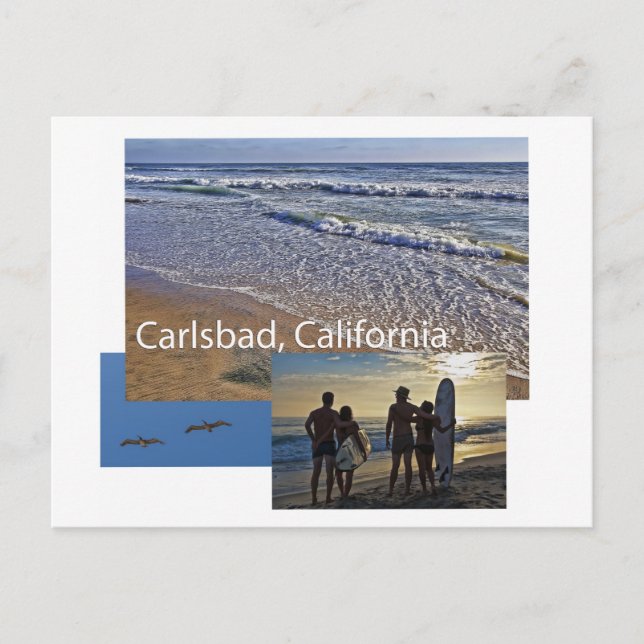 Cartão postal de Carlsbad Califórnia (Frente)