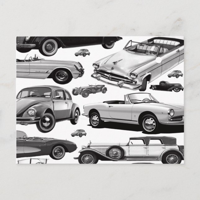 Cartão Postal de Carros Clássicos (Frente)