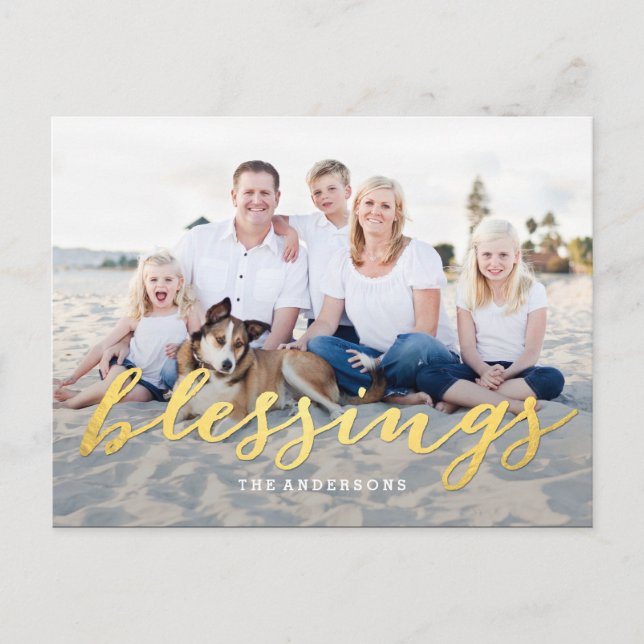 Cartão-postal de Cartão com fotos de Férias Shiny  (Frente)