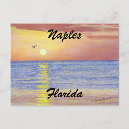CARTÃO POSTAL DE "CARTÃO DO POR DO SOL NÁPOLES, FLORIDA "