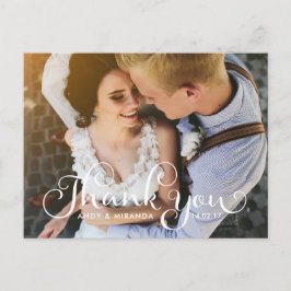 Cartão Postal de Cartões de fotos de Casamento Úni