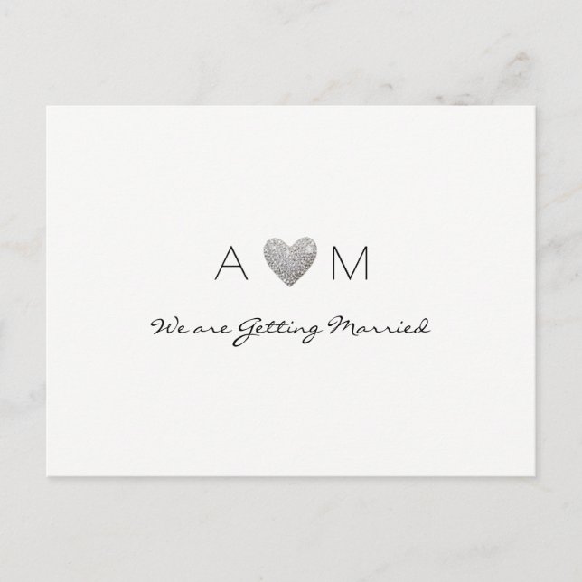 cartão postal de casamento de amor para convite de (Frente)