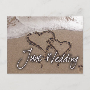 Cartão postal de casamento de destino de June Bea