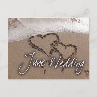 Cartão postal de casamento de destino de June Beac