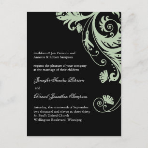 Cartão postal de casamento de exemplo para Jen