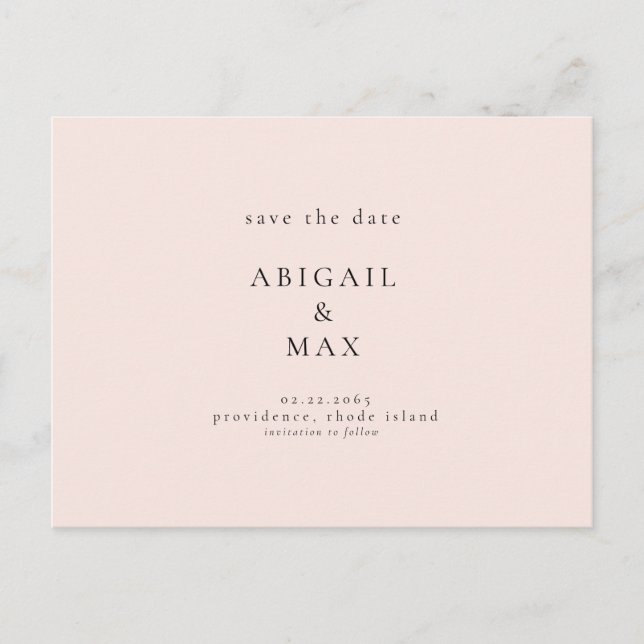 Cartão Postal de Casamento Foto Forever Yours Save (Frente)