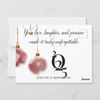 cartão postal de casamento moderno