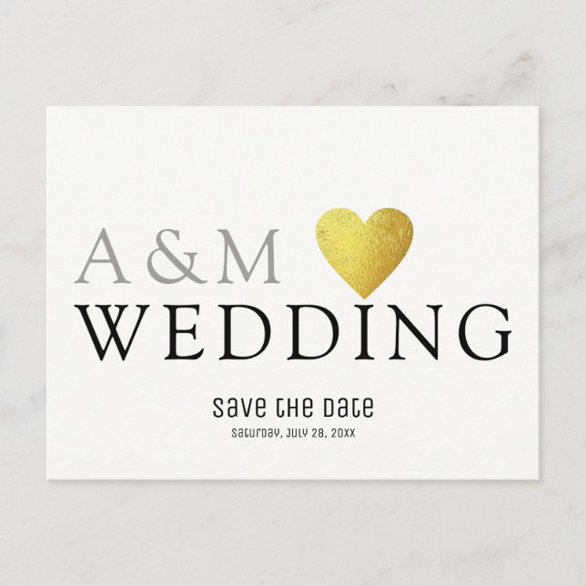 cartão postal de casamento para um convite Salvar  (Frente)