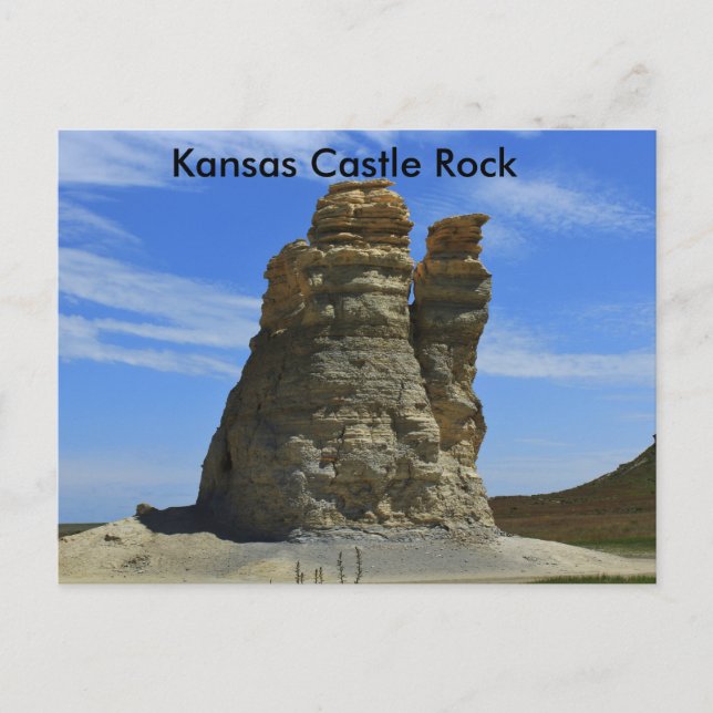 Cartão Postal de Castle Rock Kansas (Frente)