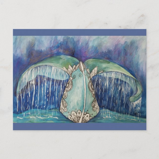 cartão postal de cauda de baleia (Frente)