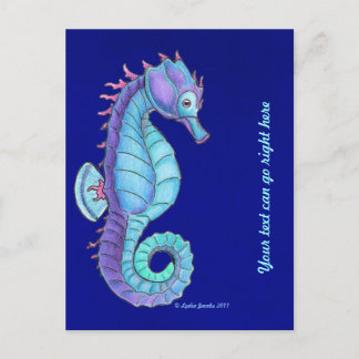 Cartão postal de Cavalo do Mar Azul