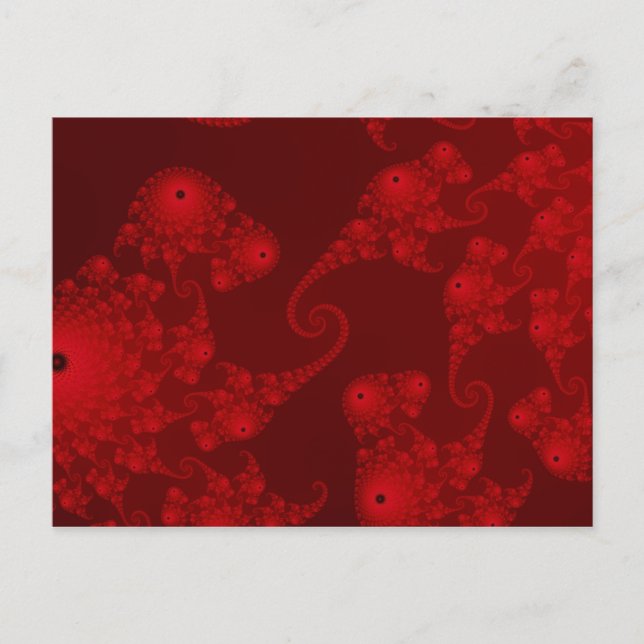 Cartão postal de cavalo vermelho profundo (Frente)